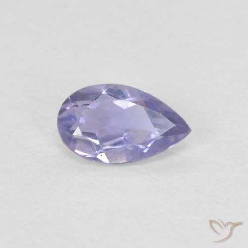 Iolita Violeta rosado natural de 0.15 ct, En forma de pera, VVS