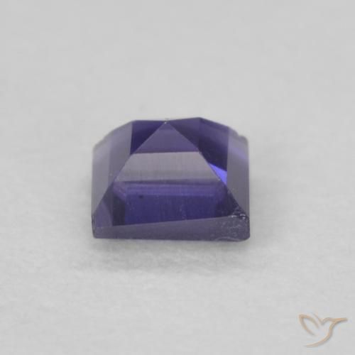 Iolita Púrpura oscuro natural de 0.14 ct, Cuadrado, VVS