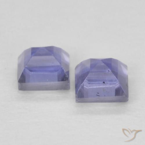 Gemas de Iolita Azul plateado natural de 0.20 ct, Cuadrado, VS