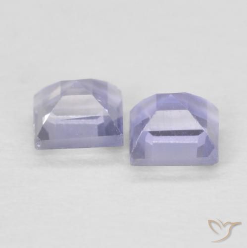 Gemas de Iolita Azul púrpura claro natural de 0.17 ct, Cuadrado, VS
