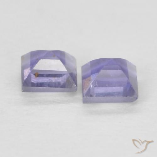 Gemas de Iolita Azul plateado natural de 0.19 ct, Cuadrado, VS