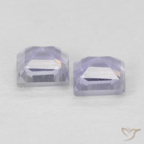 Gemas de Iolita Azul cielo claro natural de 0.18 ct, Cuadrado, VS
