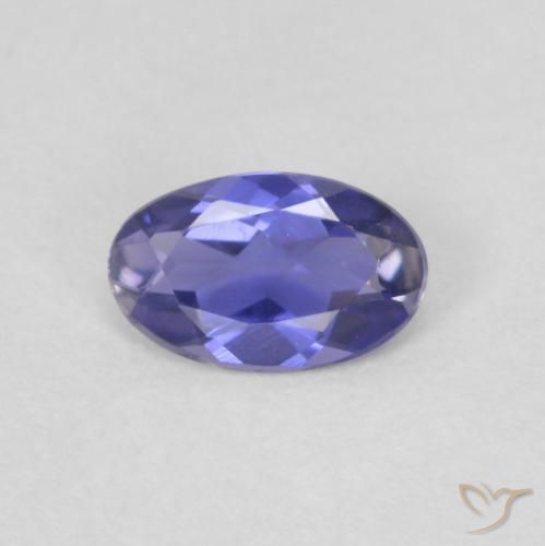 0.14ct Natural Púrpura azulado oscuro iolita, Ovalada, VVS