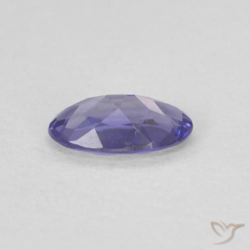 Iolita Púrpura azulado oscuro natural de 0.14 ct, Ovalada, VVS