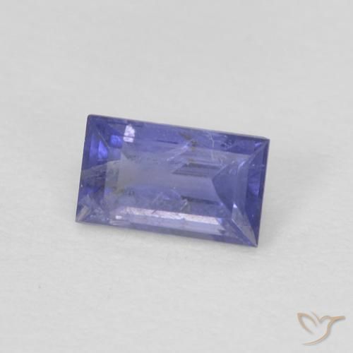Iolita Violeta medio natural de 0.30 ct, Corte Baguette, VS-SI