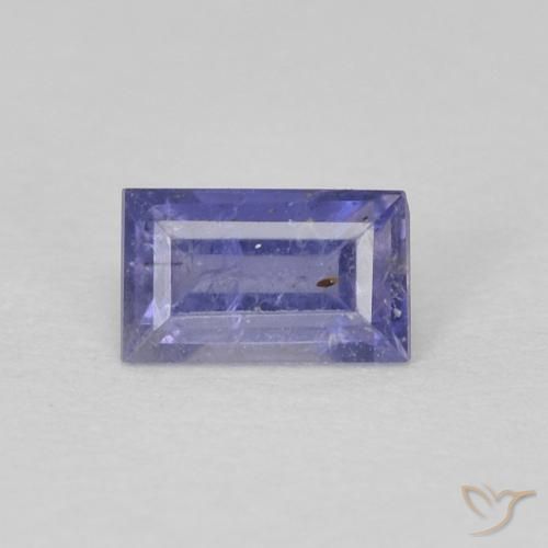 0.30ct Natural Violeta medio Iolita, Corte Baguette, VS-SI