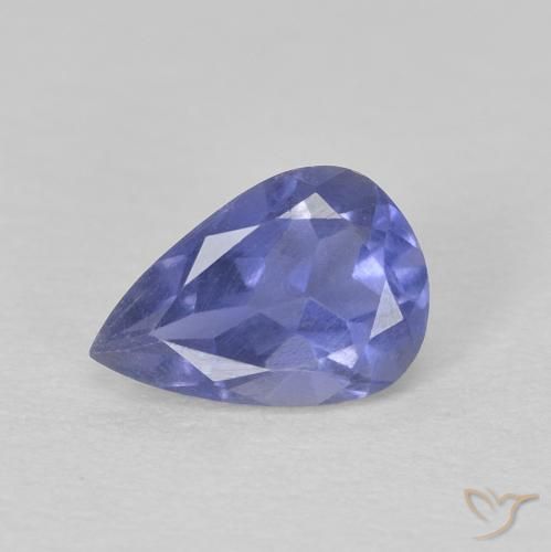 0.35ct Natural Violeta real Iolita, En forma de pera, VS