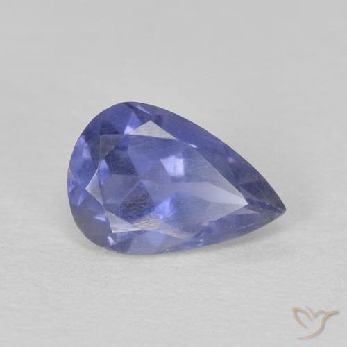 Iolita Violeta real natural de 0.35 ct, En forma de pera, VS