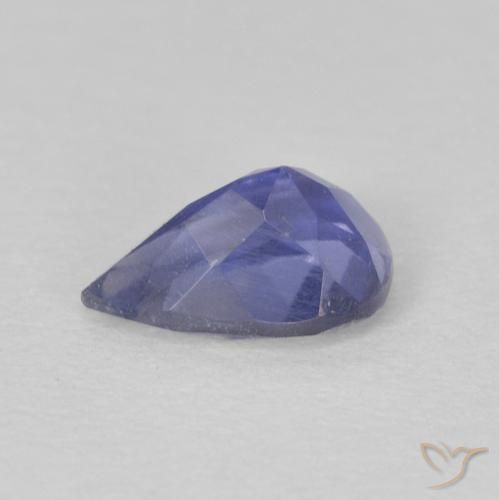 Iolita Violeta real natural de 0.35 ct, En forma de pera, VS