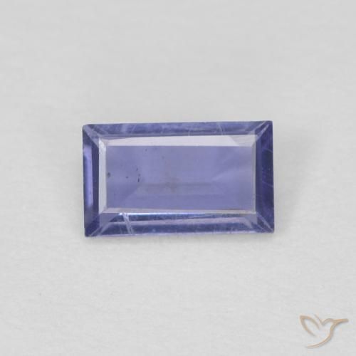 0.20ct Natural Violeta real Iolita, Corte Baguette, VS, Photo A