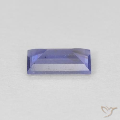 Iolita Violeta real natural de 0.20 ct, Corte Baguette, VS