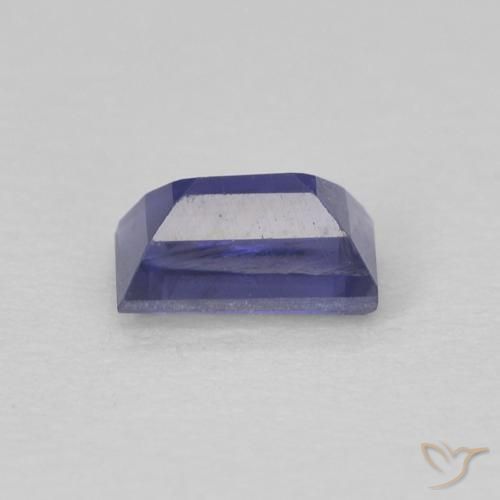 Iolita Azul oscuro natural de 0.29 ct, Corte Baguette, VS