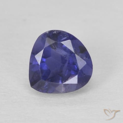 0.28ct Natural Azul oscuro Iolita, En forma de pera, VS