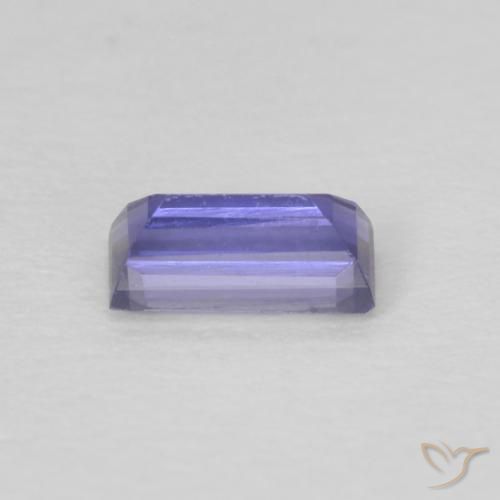 Iolita Azul plateado natural de 0.19 ct, Corte Baguette, VS