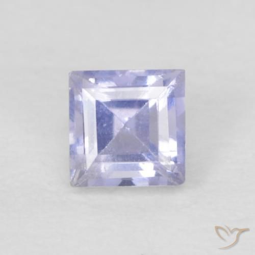 0.15ct Natural Violeta muy claro Iolita, Cuadrado, VVS-VS