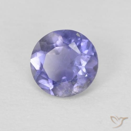 Iolita Púrpura oscuro natural de 0.23 ct, Redondo, VS-SI