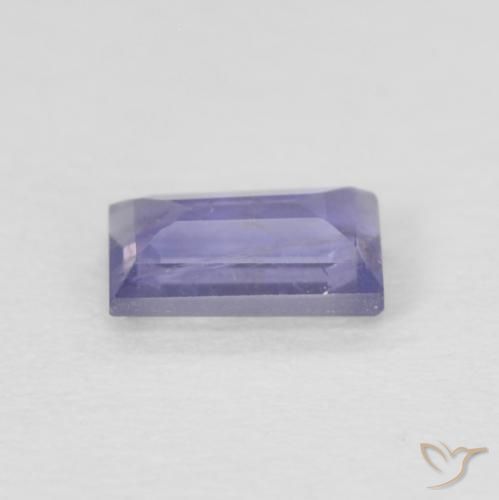 Iolita Púrpura azulado oscuro natural de 0.24 ct, Corte Baguette, VS