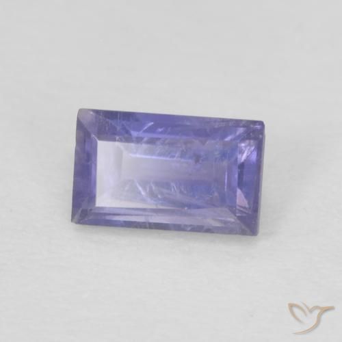 Iolita Púrpura oscuro natural de 0.29 ct, Corte Baguette, VS-SI