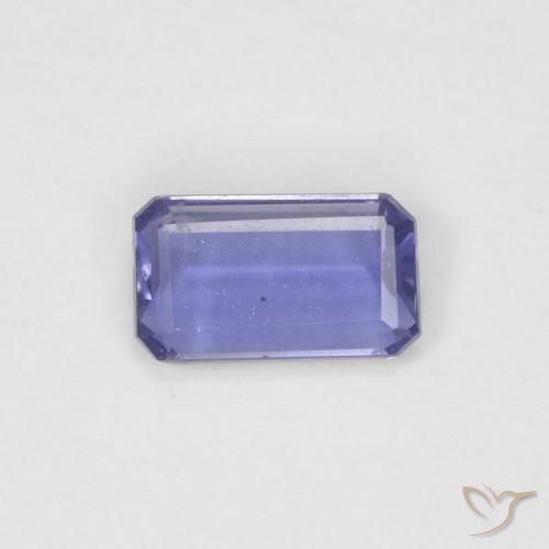 0.18ct Natural Violeta medio Iolita, corte esmeralda, VVS