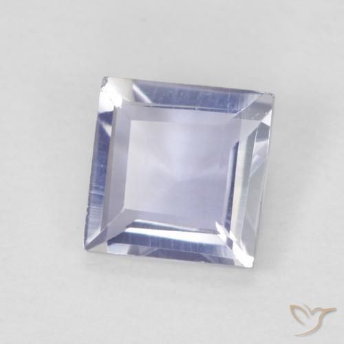 Iolita Medium Light-Violet natural de 0.28 ct, Cuadrado, VVS