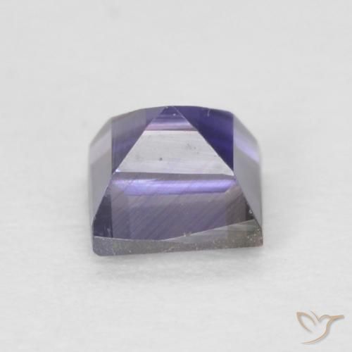 Iolita violeta natural de 0,23 ct, cuadrado, VVS
