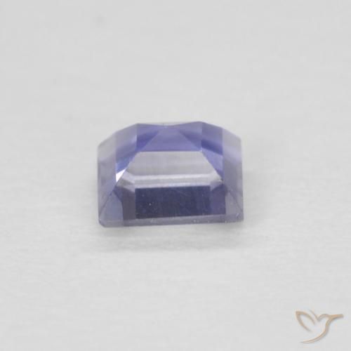 Iolita Medium Light-Violet natural de 0.12 ct, Cuadrado, VVS