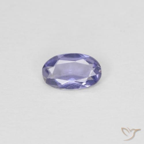 0.13ct Natural Púrpura azulado oscuro iolita, Ovalada, VS