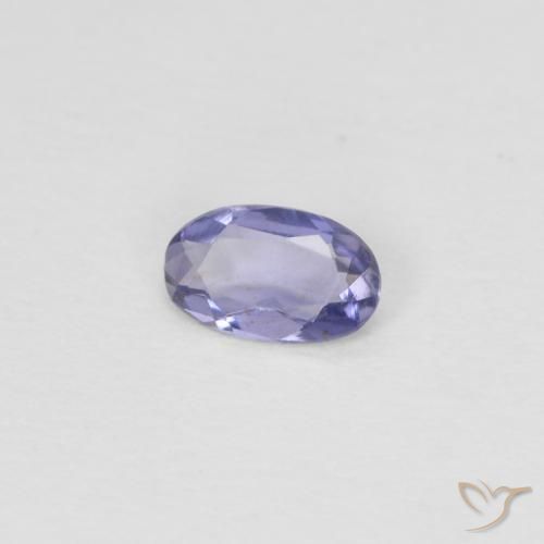 Iolita Púrpura azulado oscuro natural de 0.13 ct, Ovalada, VS