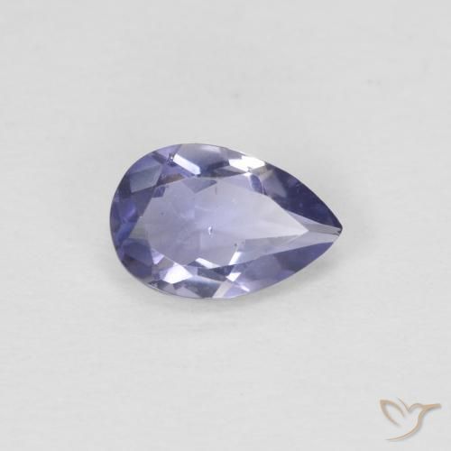 Iolita Púrpura azulado oscuro natural de 0.35 ct, En forma de pera, VS