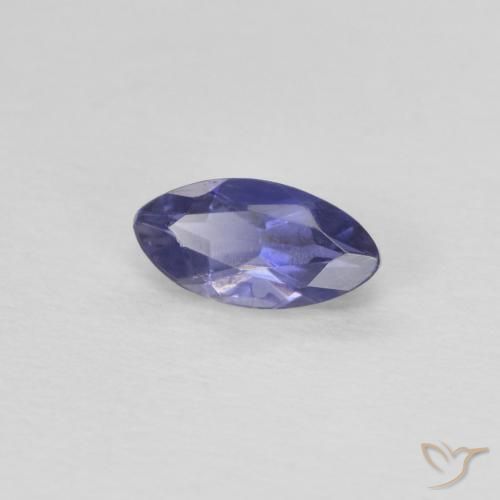 Iolita Púrpura azulado oscuro natural de 0.27 ct, Marquesa, VS
