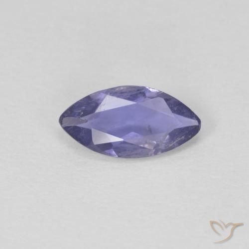 0.39ct Natural Púrpura azulado oscuro Iolita, Marquesa, VS