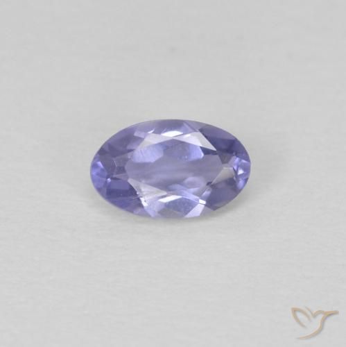 0.21ct Natural Púrpura azulado oscuro iolita, Ovalada, VS