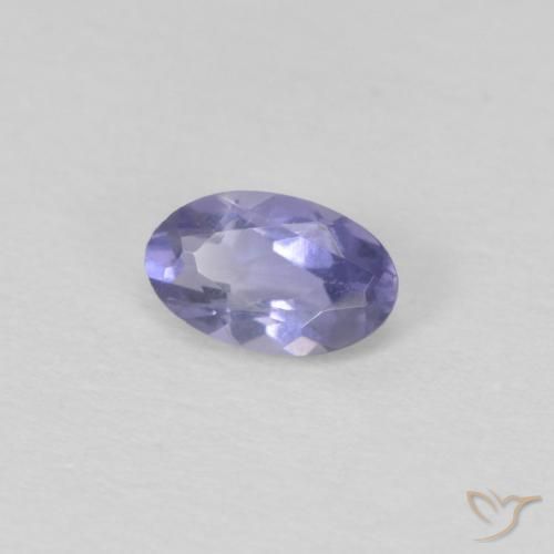 Iolita Púrpura azulado oscuro natural de 0.21 ct, Ovalada, VS