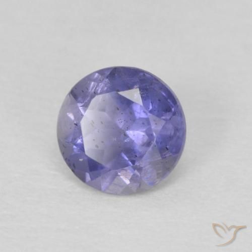 Iolita Púrpura azulado oscuro natural de 0.25 ct, Redondo, VS