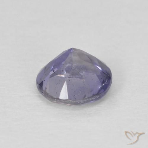 Iolita Púrpura azulado oscuro natural de 0.25 ct, Redondo, VS