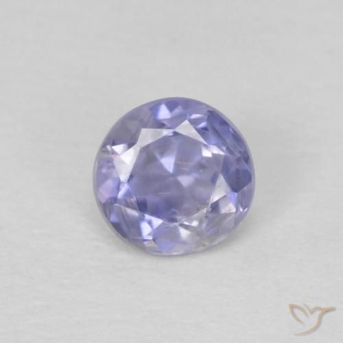 0.19ct Natural Púrpura oscuro Iolita, Redondo, VS