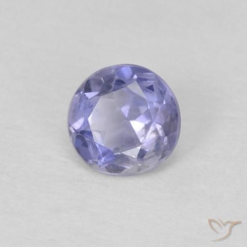 Iolita Púrpura oscuro natural de 0.19 ct, Redondo, VS