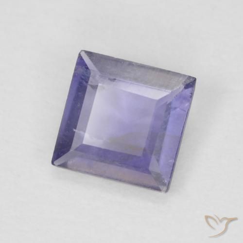 Iolita Púrpura azulado oscuro natural de 0.22 ct, Cuadrado, VS