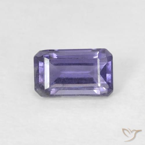0.29ct Natural Azul plateado Iolita, corte esmeralda, VS