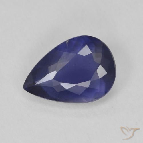 1.81ct Natural Azul oscuro iolita, En forma de pera, VS