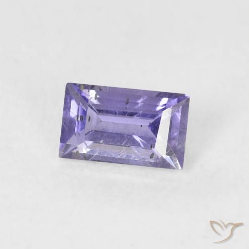 Iolita Medium Light-Violet natural de 0.27 ct, Corte Baguette, SI