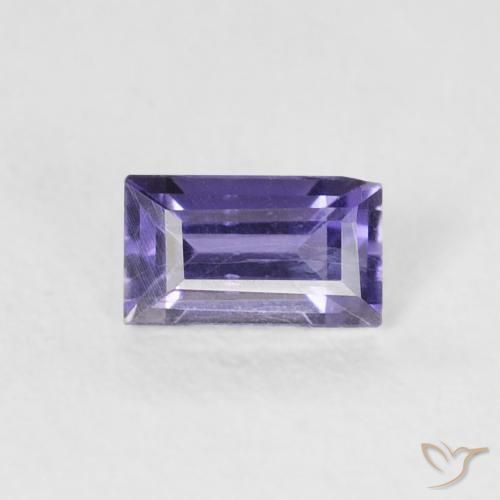 0.24ct Natural Violeta oscuro Iolita, Corte Baguette, VS-SI