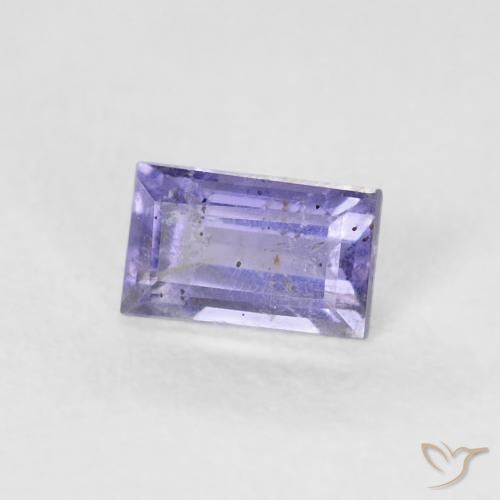 Iolita Púrpura oscuro natural de 0.30 ct, Corte Baguette, VS-SI