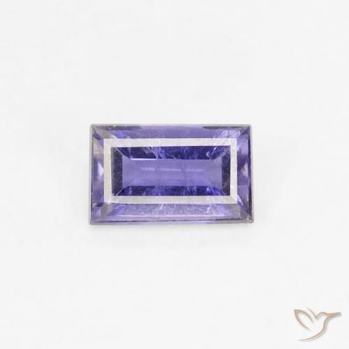 0.24ct Natural Azul violeta intenso Iolita, Corte Baguette, VS