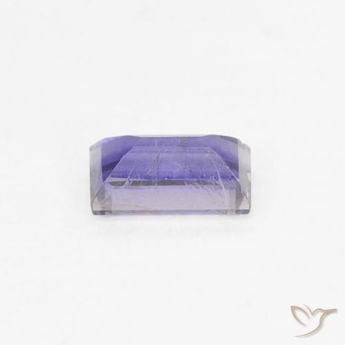 Iolita Azul violeta intenso natural de 0.24 ct, Corte Baguette, VS