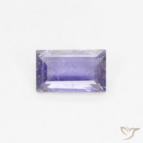 0.26ct Natural Azul oscuro Iolita, Corte Baguette, VS