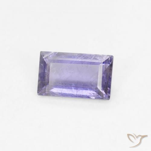 Iolita Azul oscuro natural de 0.26 ct, Corte Baguette, VS