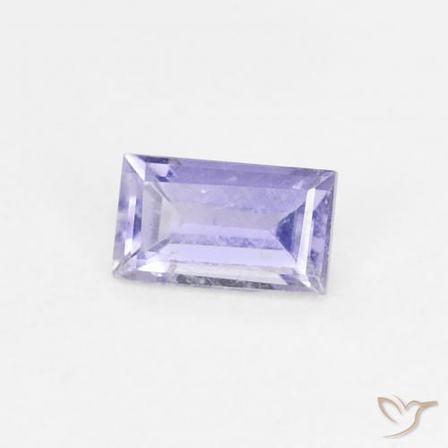 Iolita Violeta rosado natural de 0.27 ct, Corte Baguette, VS