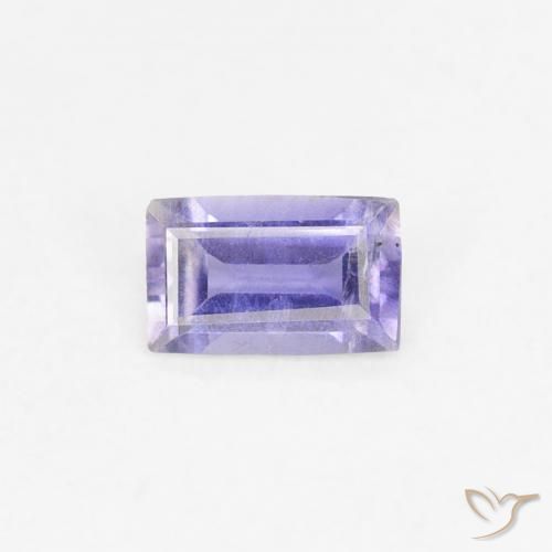0.18ct Natural Violeta claro medio Iolita, Corte Baguette, VS