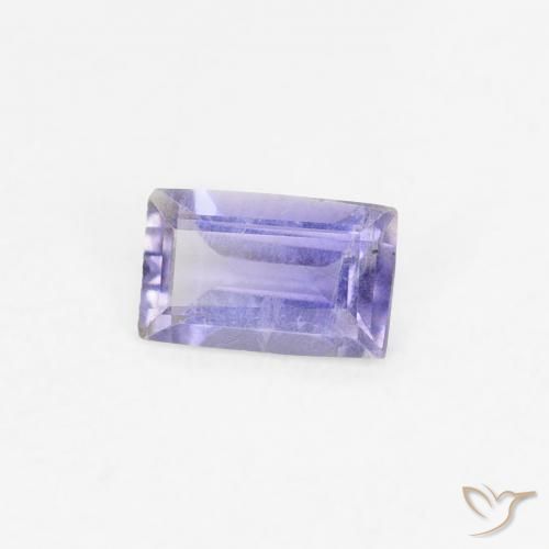 Iolita Violeta claro medio natural de 0.18 ct, Corte Baguette, VS